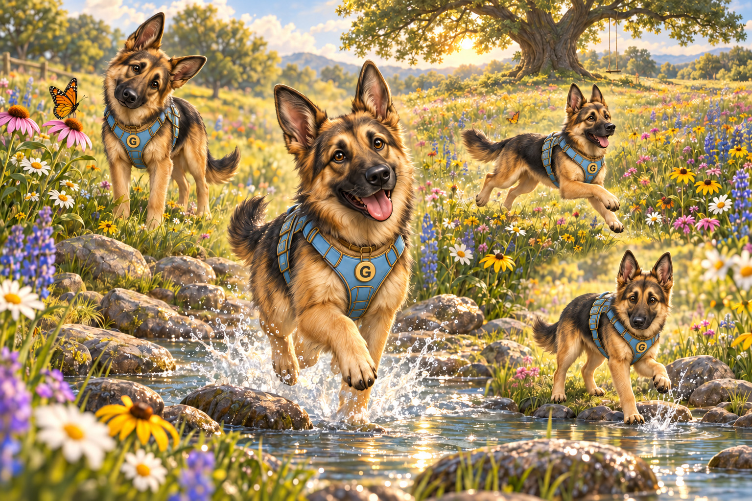 Greta showing many expressions in a favorite Story Tree World setting